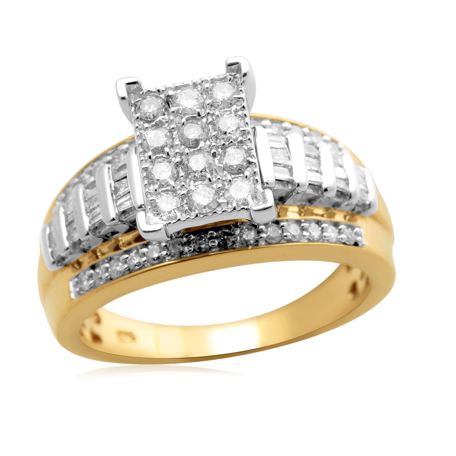 Eternal Treasures Gold over Silver 3/4cttw Princess Diamond Eternal Treasures Bridal Ring at Kmart.com