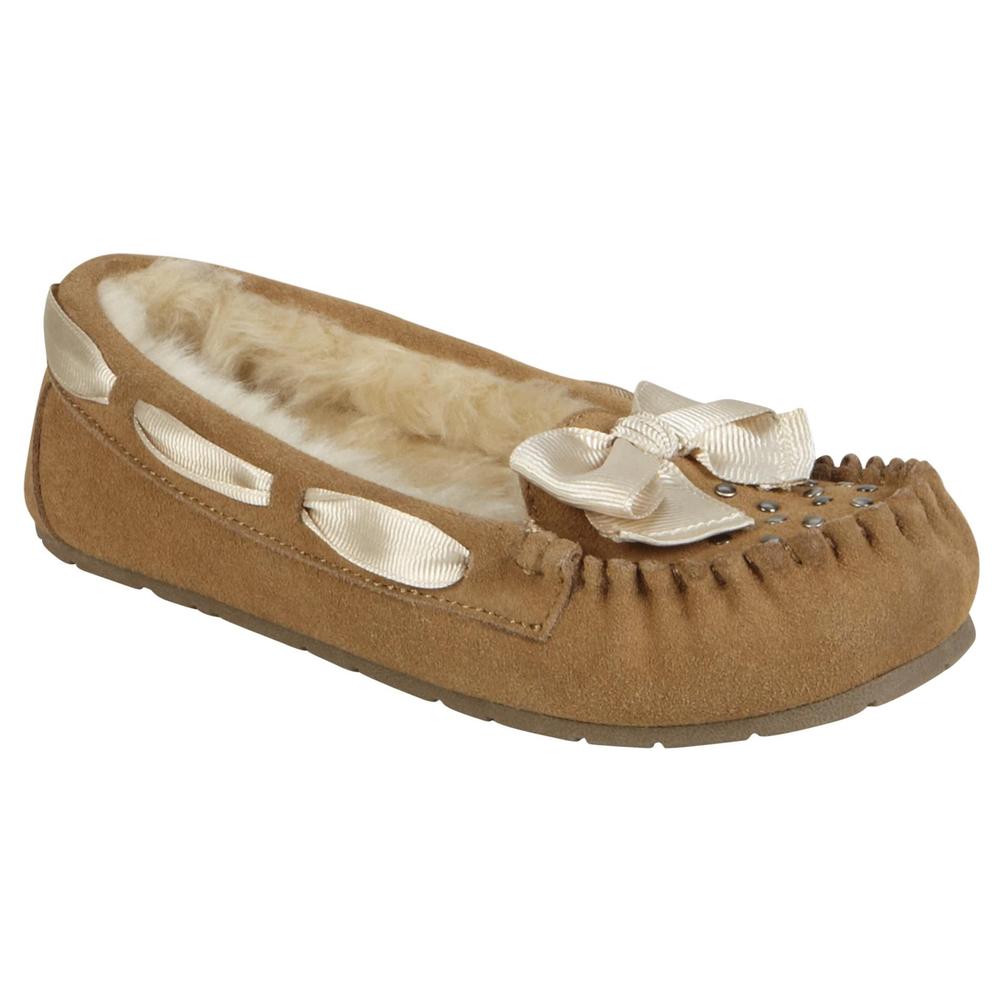Girl's Melody Faux Fur Lined Moccasin - Tan