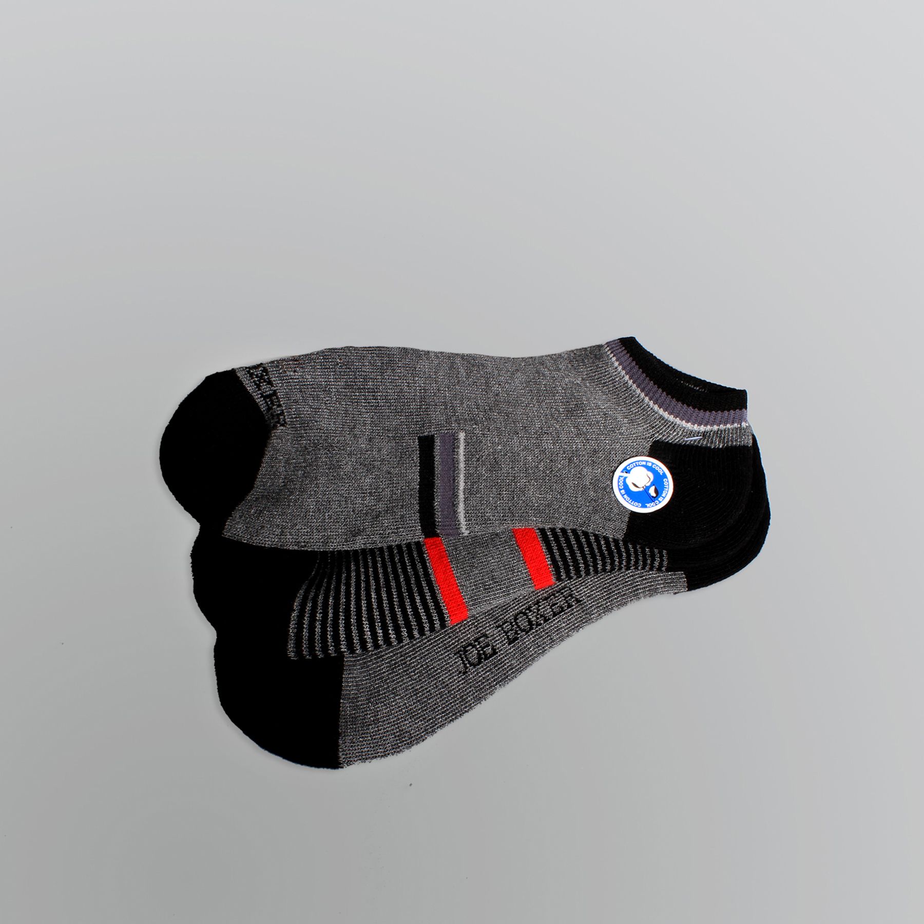 Men's 3 Pack Contrast Low Cut Socks