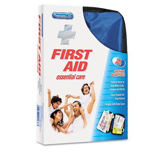 SOFT-SIDED FIRST AID KIT FOR UP TO 25 PEOPLE, CONTAINS 195 PIECES