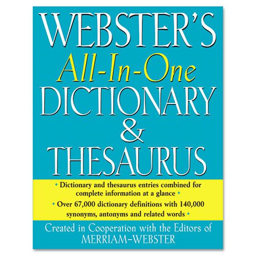 UPC 091141004675 product image for ALL IN ONE DICTIONARY/THESAURUS, HARDCOVER, 768 PAGES | upcitemdb.com
