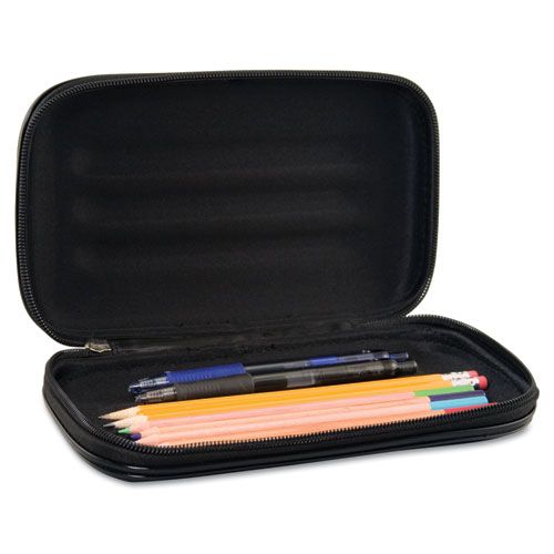 Innovative Storage Designs Large Soft-Sided Pencil Case, Fabric with Zipper Closure, Black at Kmart.com