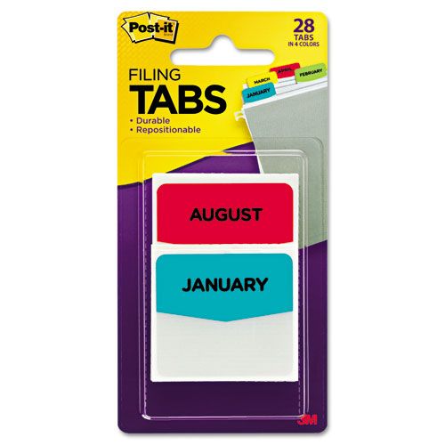 PREPRINTED FILE TABS, 1 3/4 X 1 1/2, JAN.-DEC., 28/PACK at Kmart.com