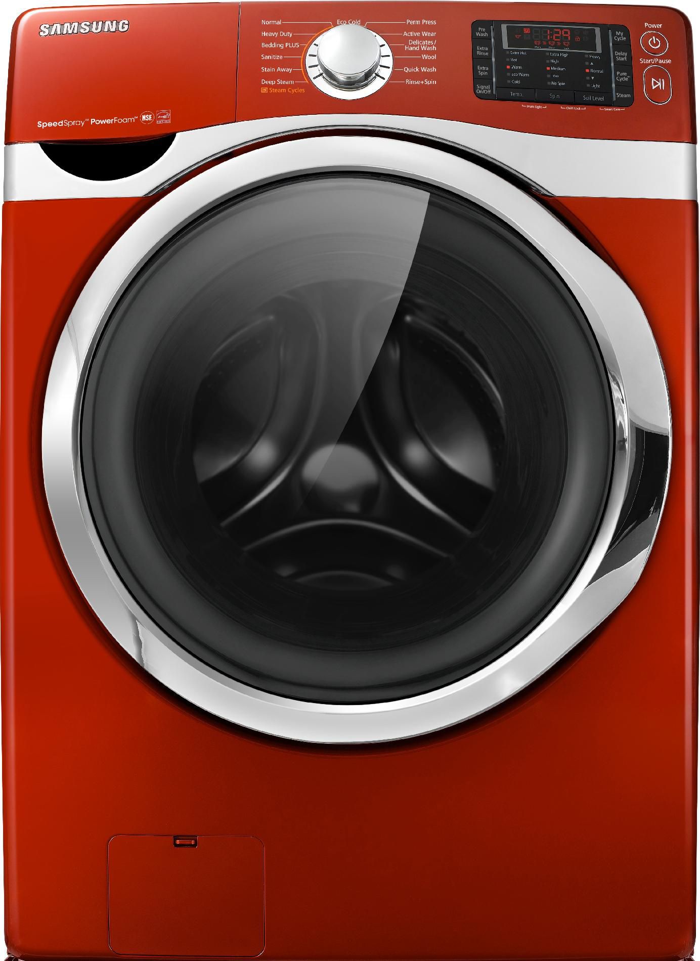 Samsung 4.3 cu. ft. Steam Front-Load Washer - Red