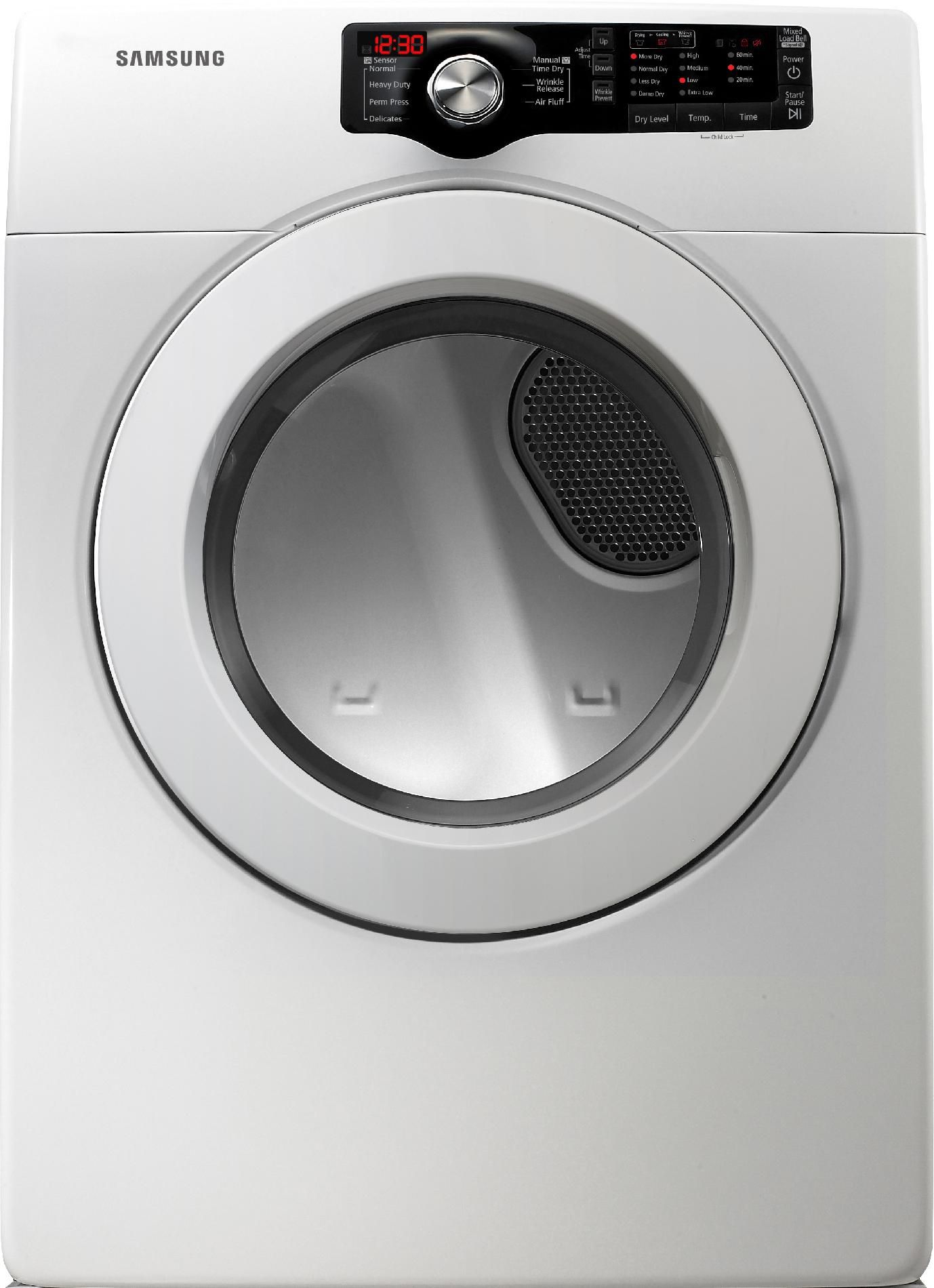 Samsung 7.3 cu. ft. Gas Dryer - White 7.0 cu. ft. and greater