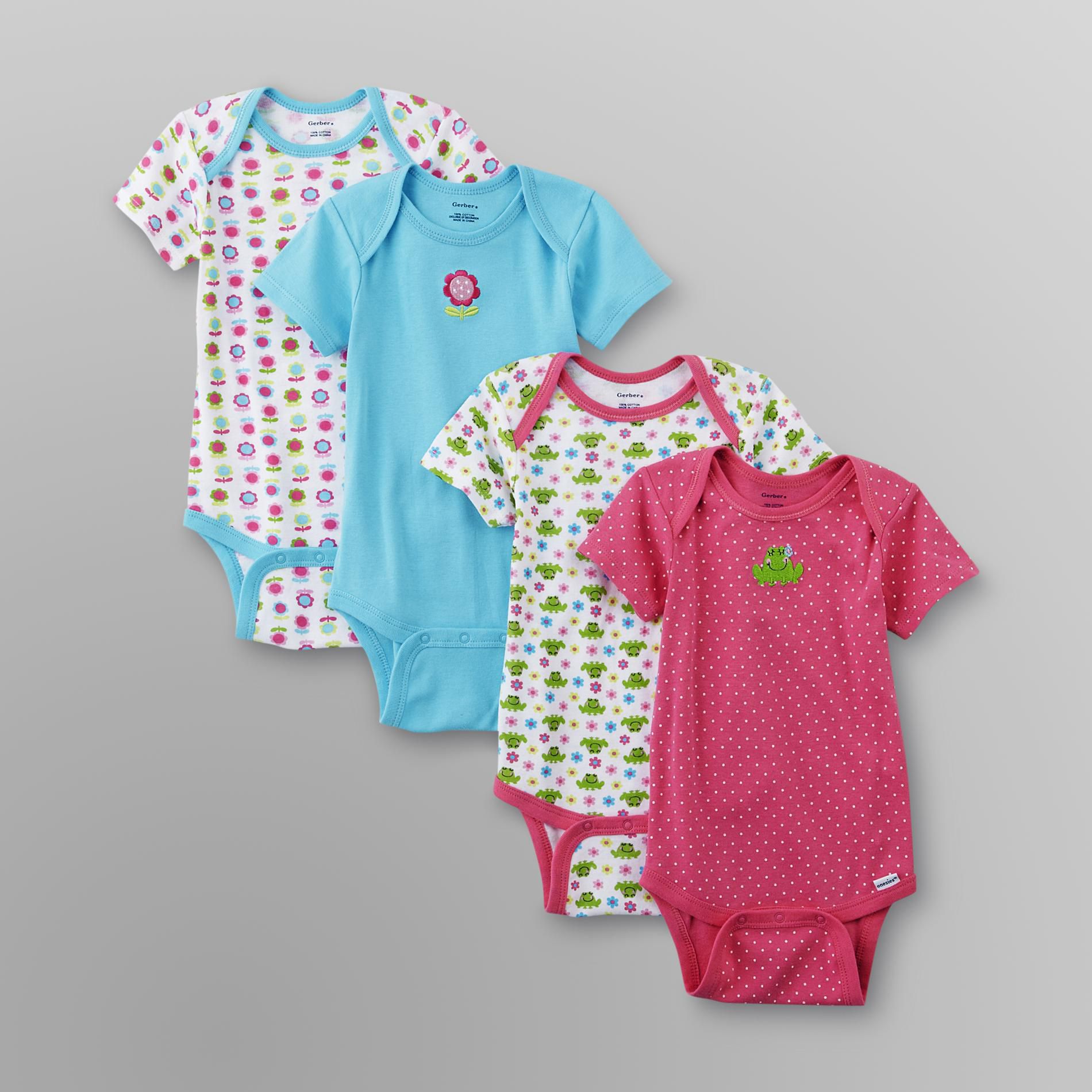 Gerber ONESIES brand 4 Pack Girl Variety One Piece Underwear at Kmart.com