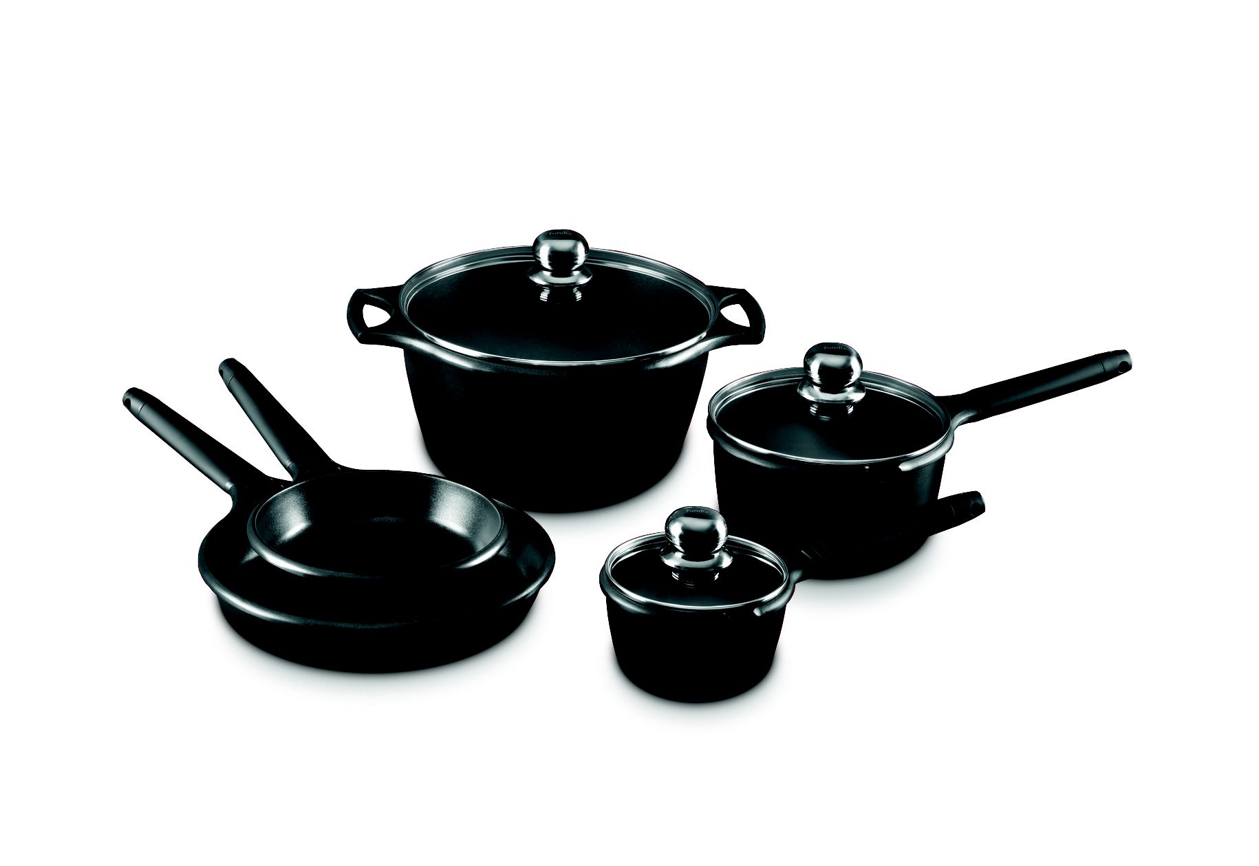 8 Pc Cookware Set w/Black Handles