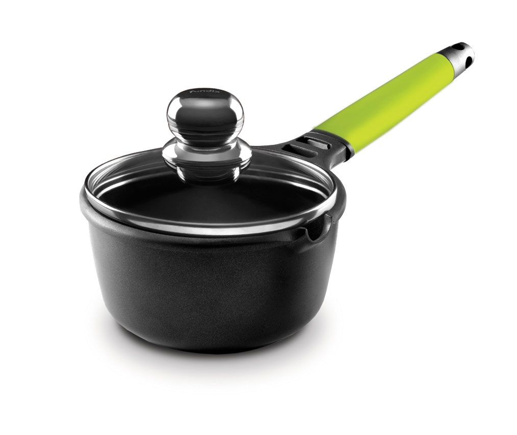 FUNDIX by Castey 1 Qt Saucepan w/Lid & Kiwi Removable Handle
