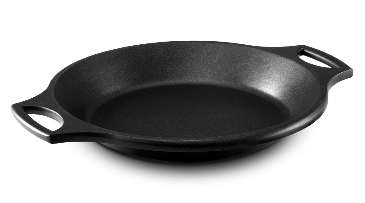 14" / 4 Qt Paella Pan & Black Handles