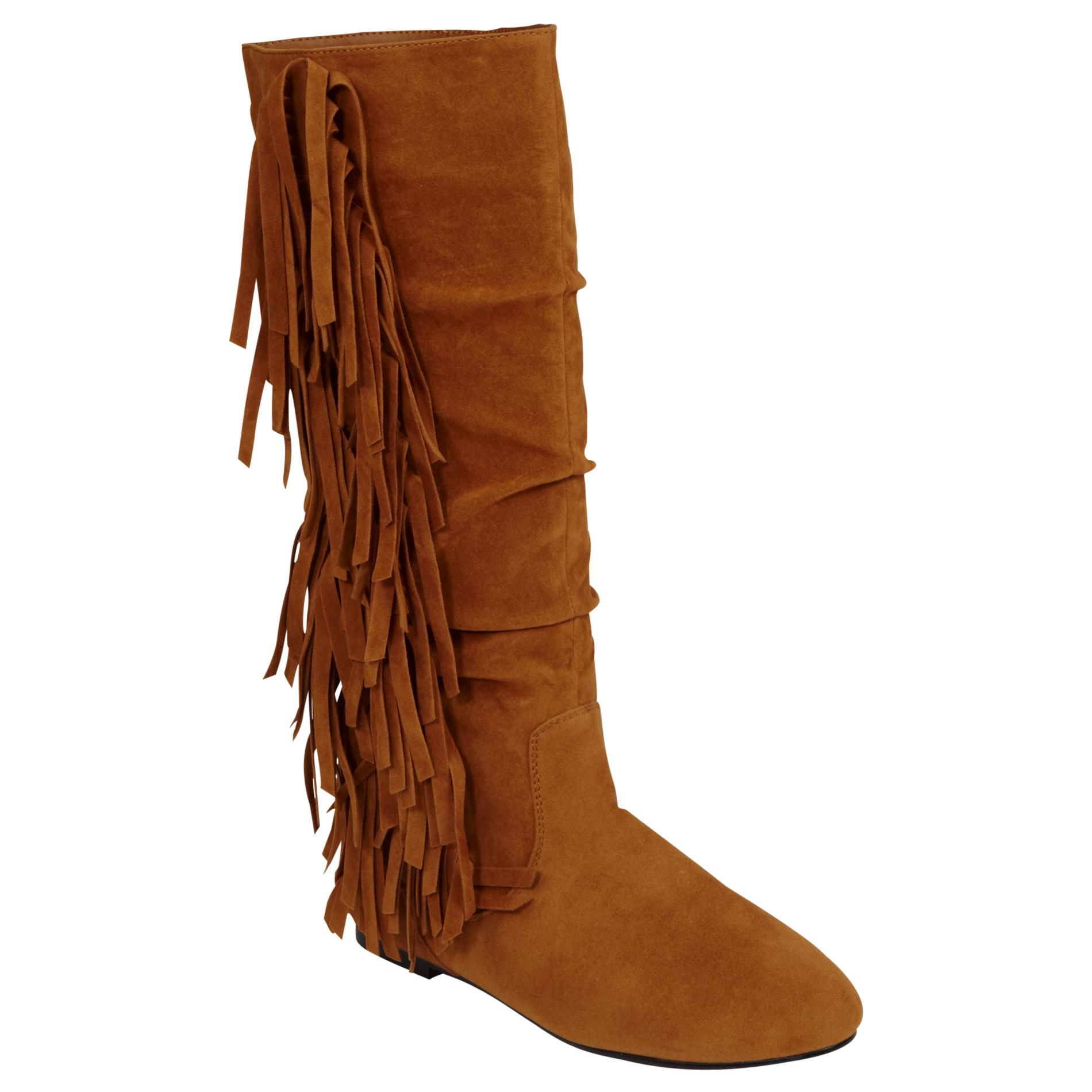 Yoki Women's Mudd Fringe Boot - Tan at Kmart.com