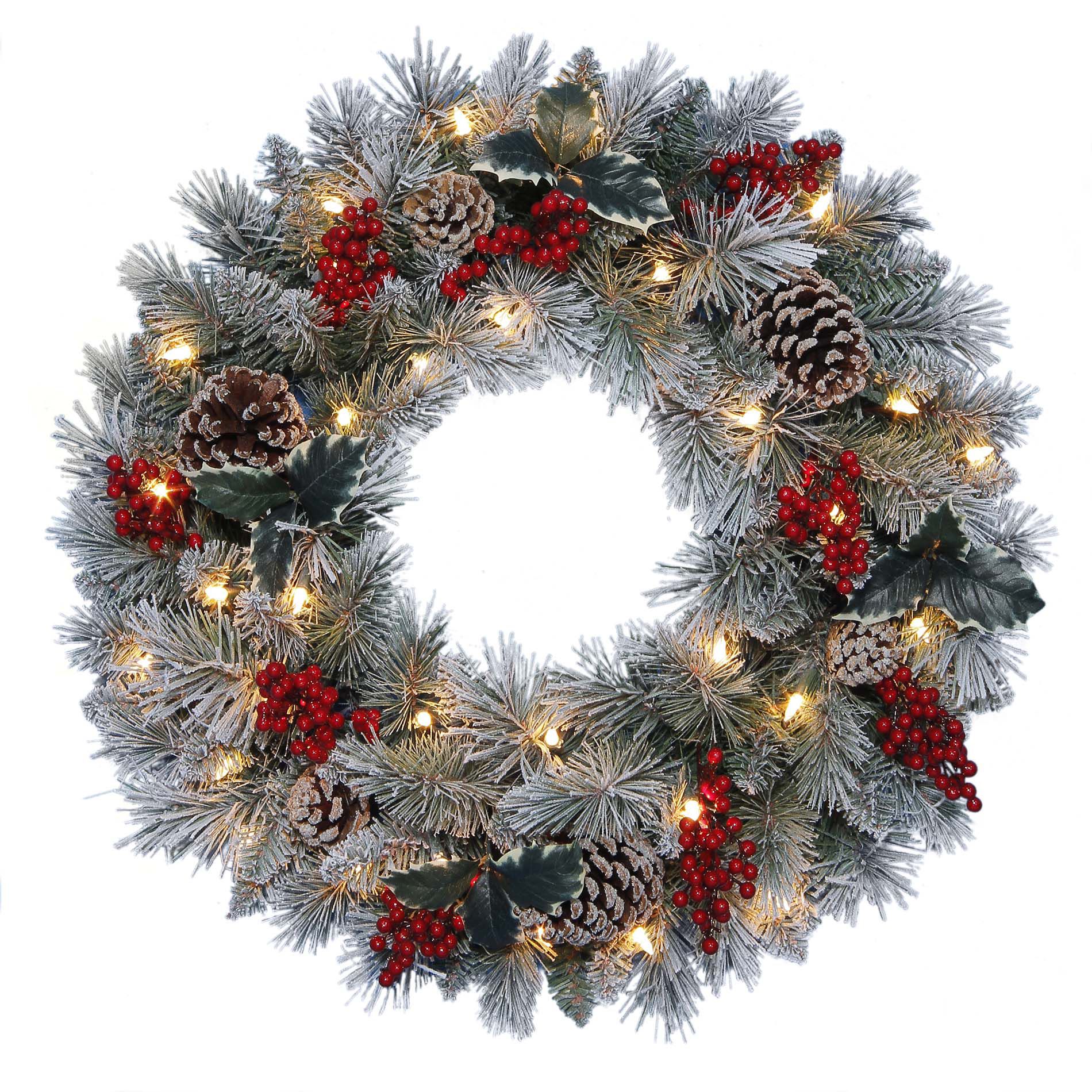 UPC 882306320996 Trim A Home 22" Decorative PreLit Wreath With Clear