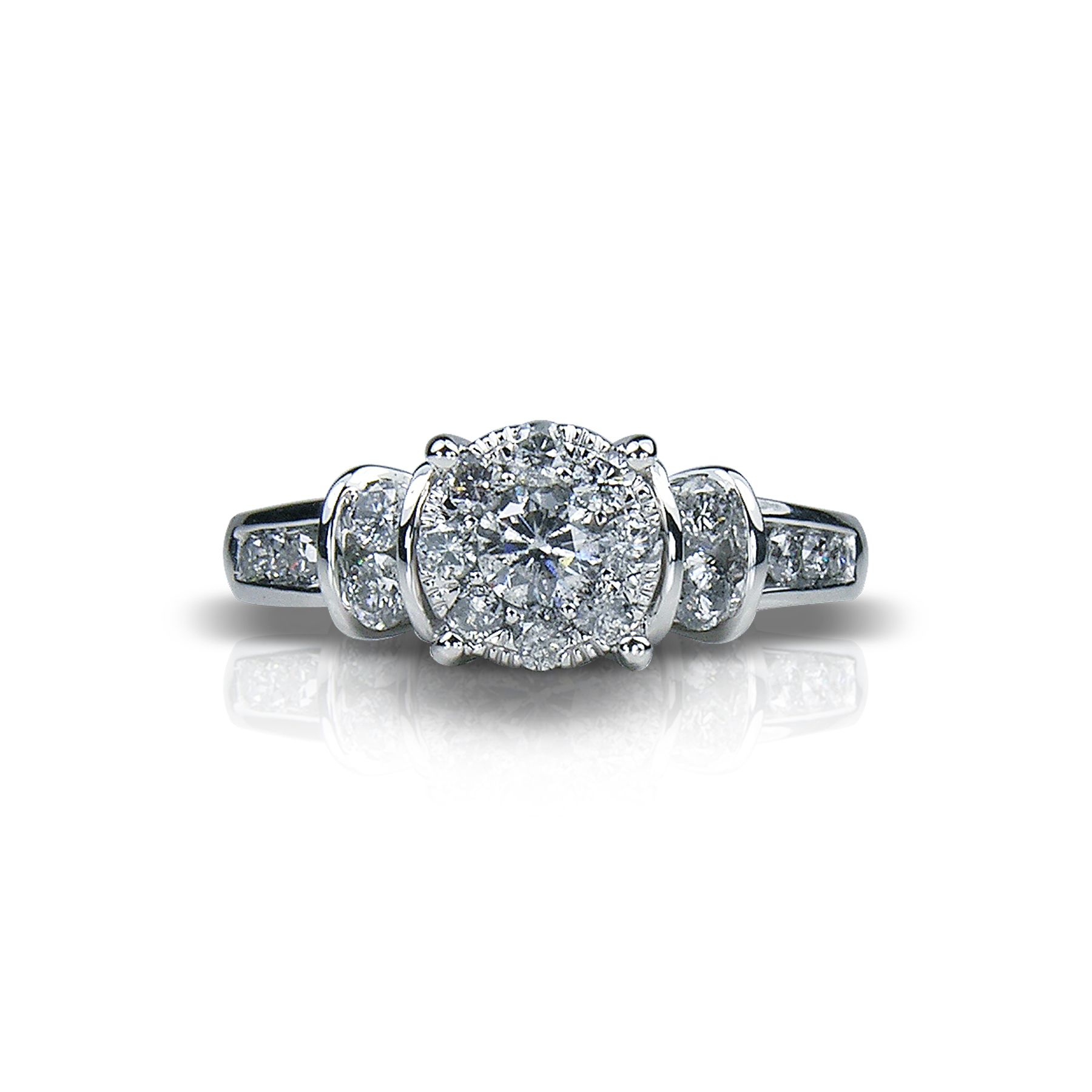 Celebrate Your Love 1cttw Round Certified Diamond Bridal Set 10k White Gold Ring at Sears.com