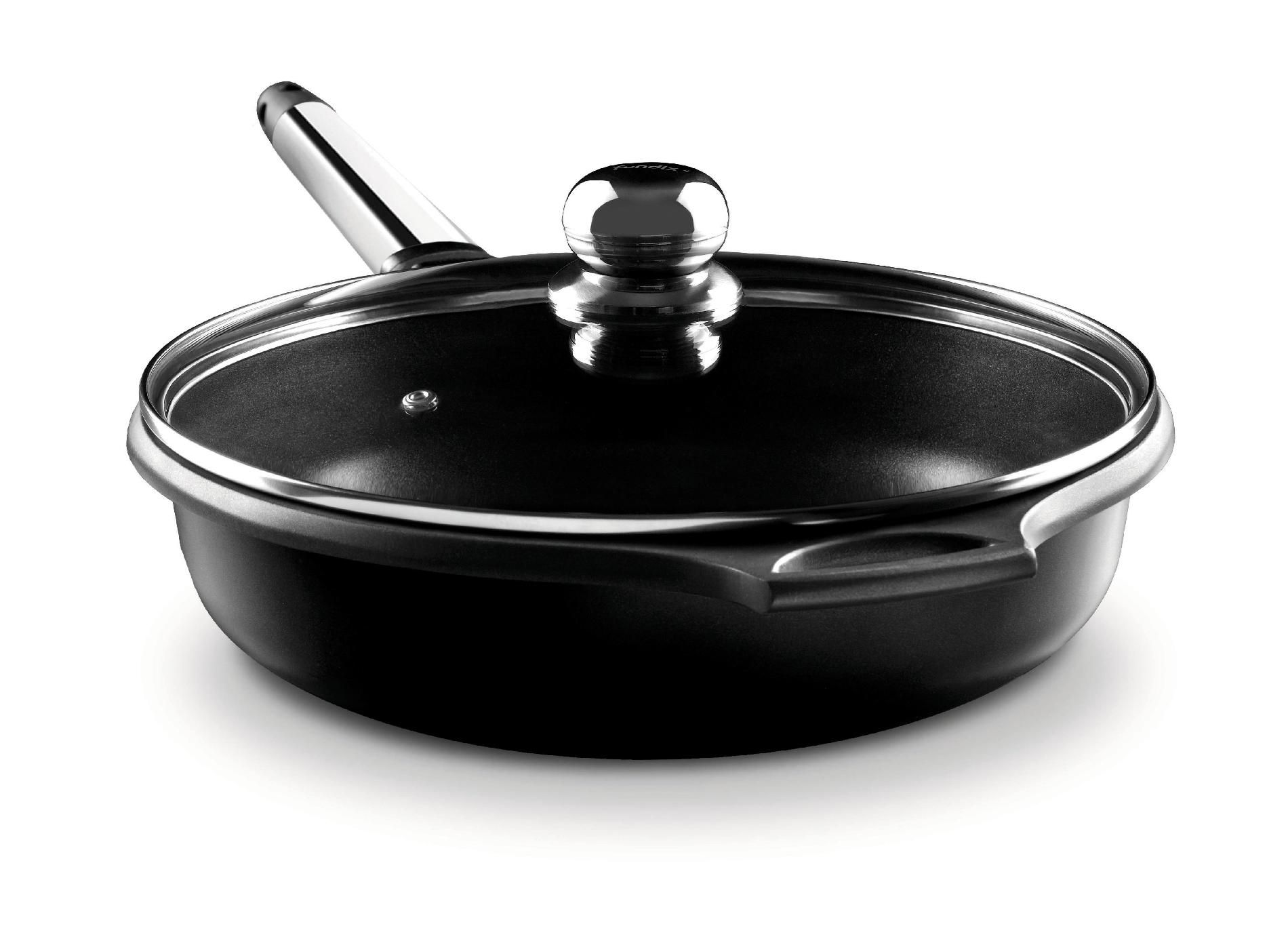 FUNDIX by Castey 12 / 4.75 Qt Sautร Pan w/Lid & Stainless Steel Handle