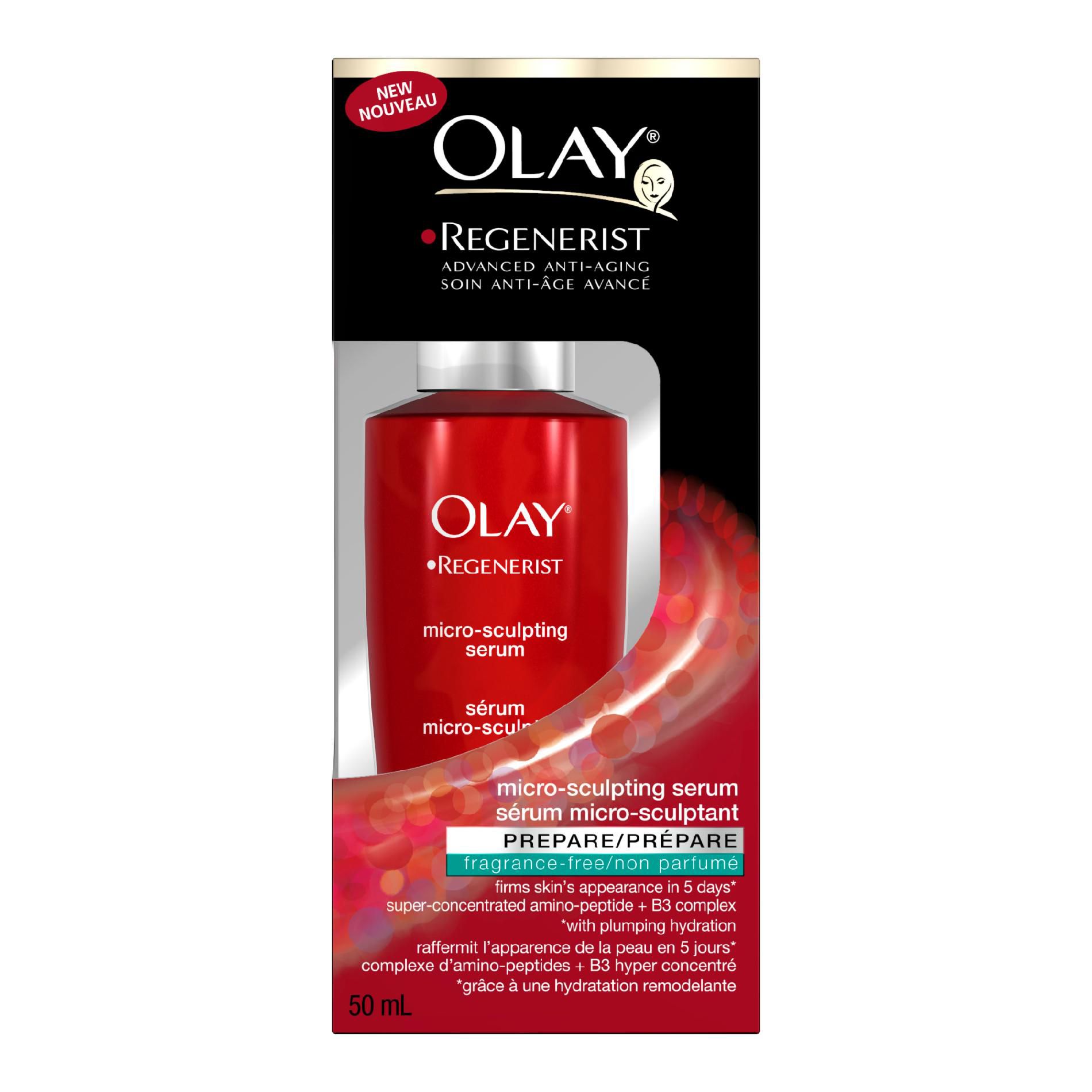 Olay Regenerist Micro-Sculpting Serum, Prepare, Fragrance-Free, 1.7 fl oz (50 ml)