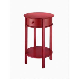 Essential Home Red Round Classic Accent Table