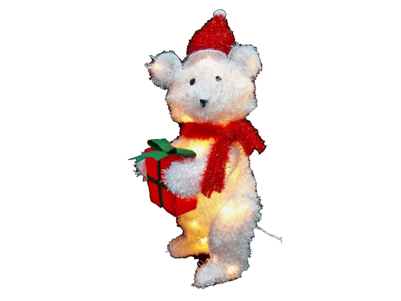 Citi-Talent LTD Christmas Xmas Fluffy Teddy Bear with Mini Lights Clear at Kmart.com