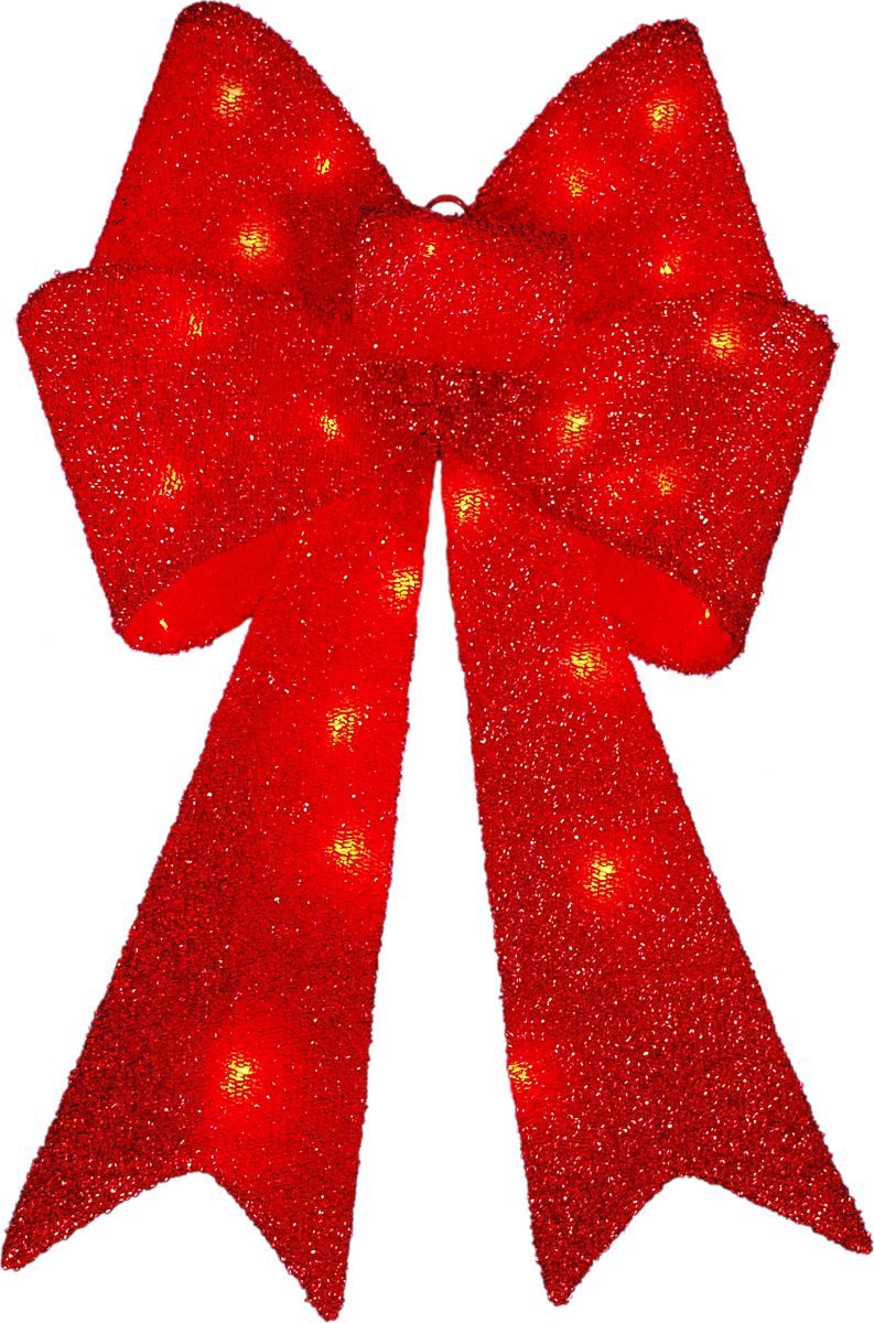 Decra Lite LTD Christmas Lighted Bow Red LED Lights with Tinsel Shop