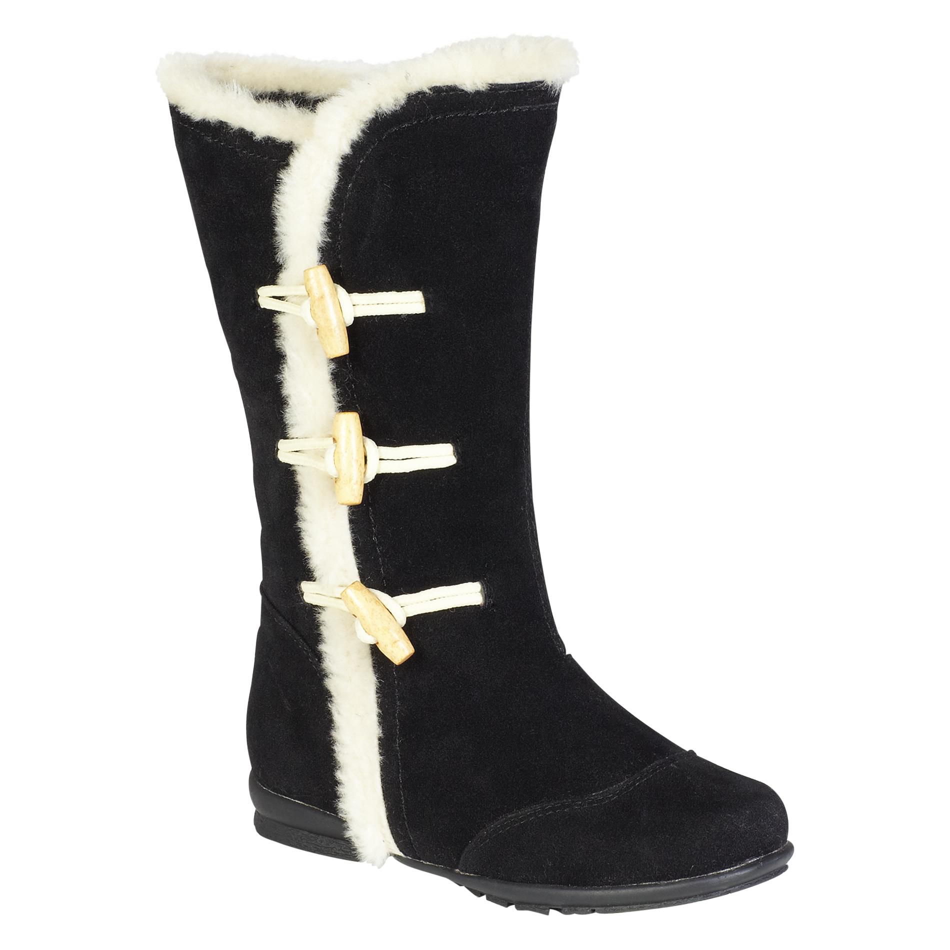 Yoki Girl's Emmalyn Fur Lined Boot - Black at Kmart.com