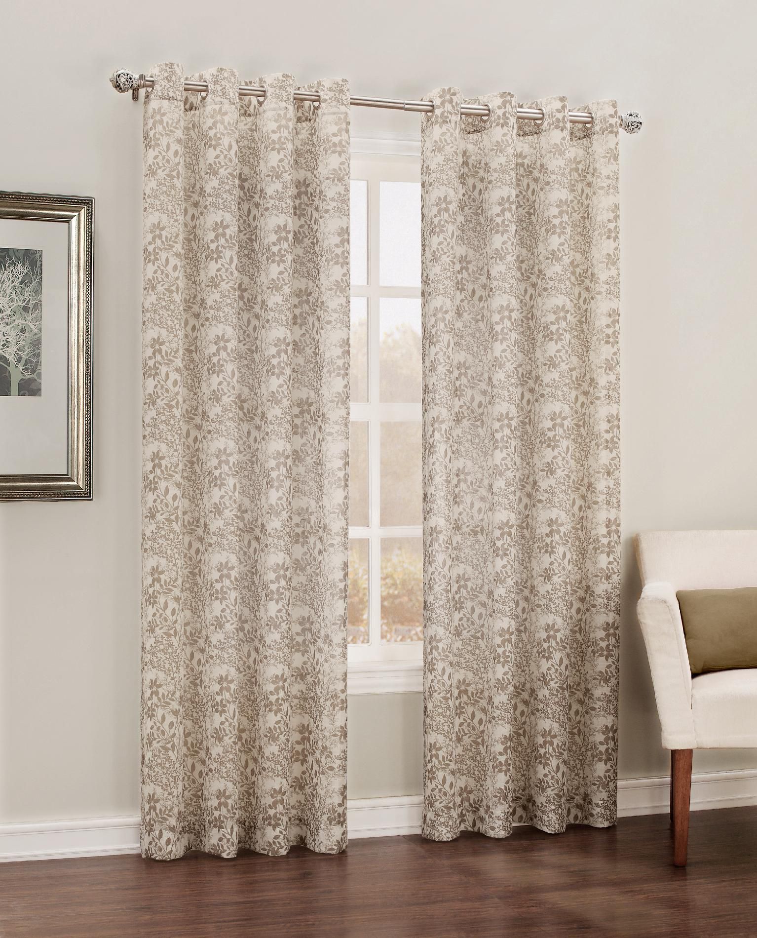 Simply Window Eva Grommet Curtain Panel - Floral Print at Sears.com