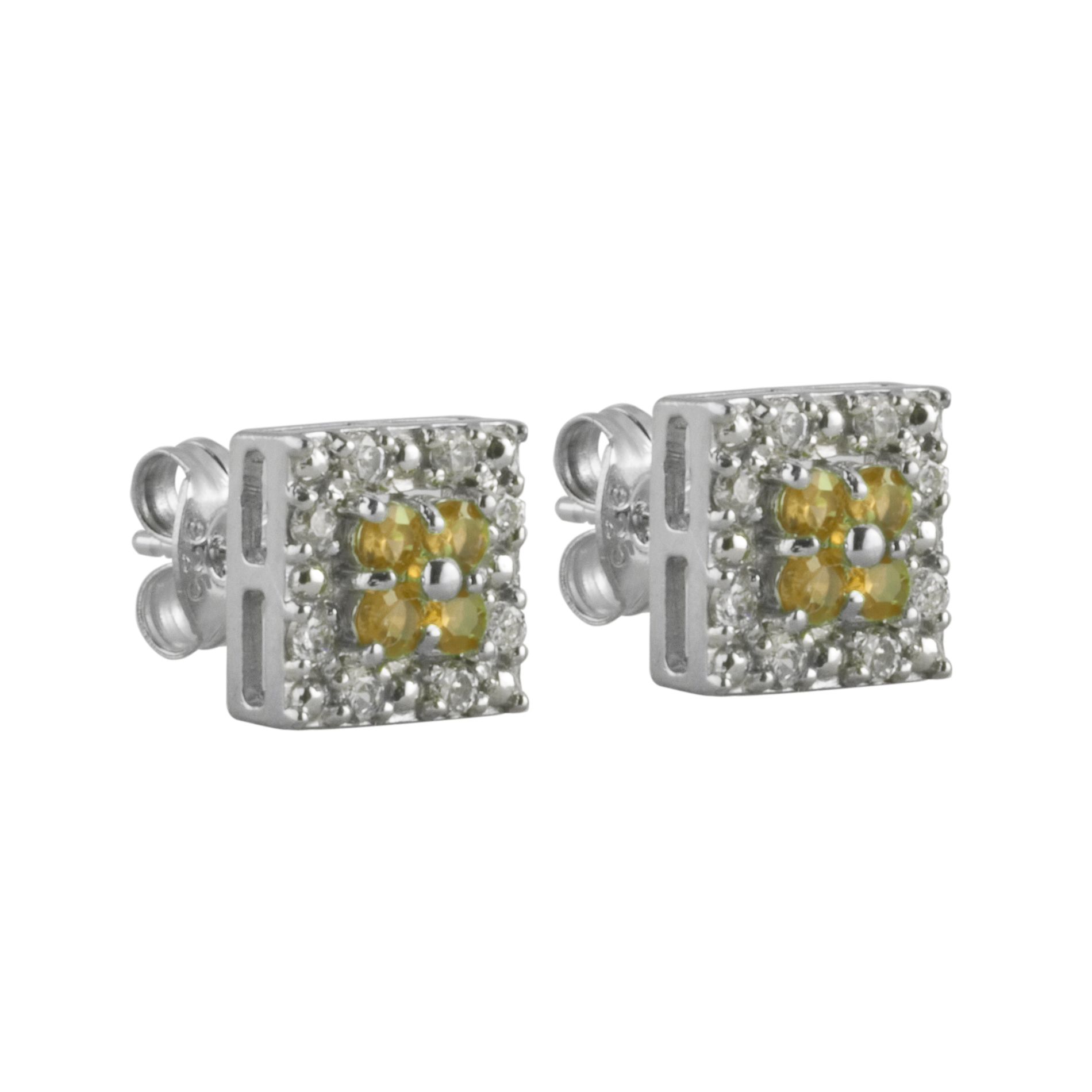 Citrine and White Sapphire Earrings Sterling Silver at Sears.com