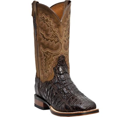 Dan Post Men's Genuine Flank Caiman Stockman DP2806 - Chocolate at Sears.com