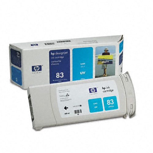 HP C4941A (83) UV Inkjet Cartridge, High-Yield, Cyan