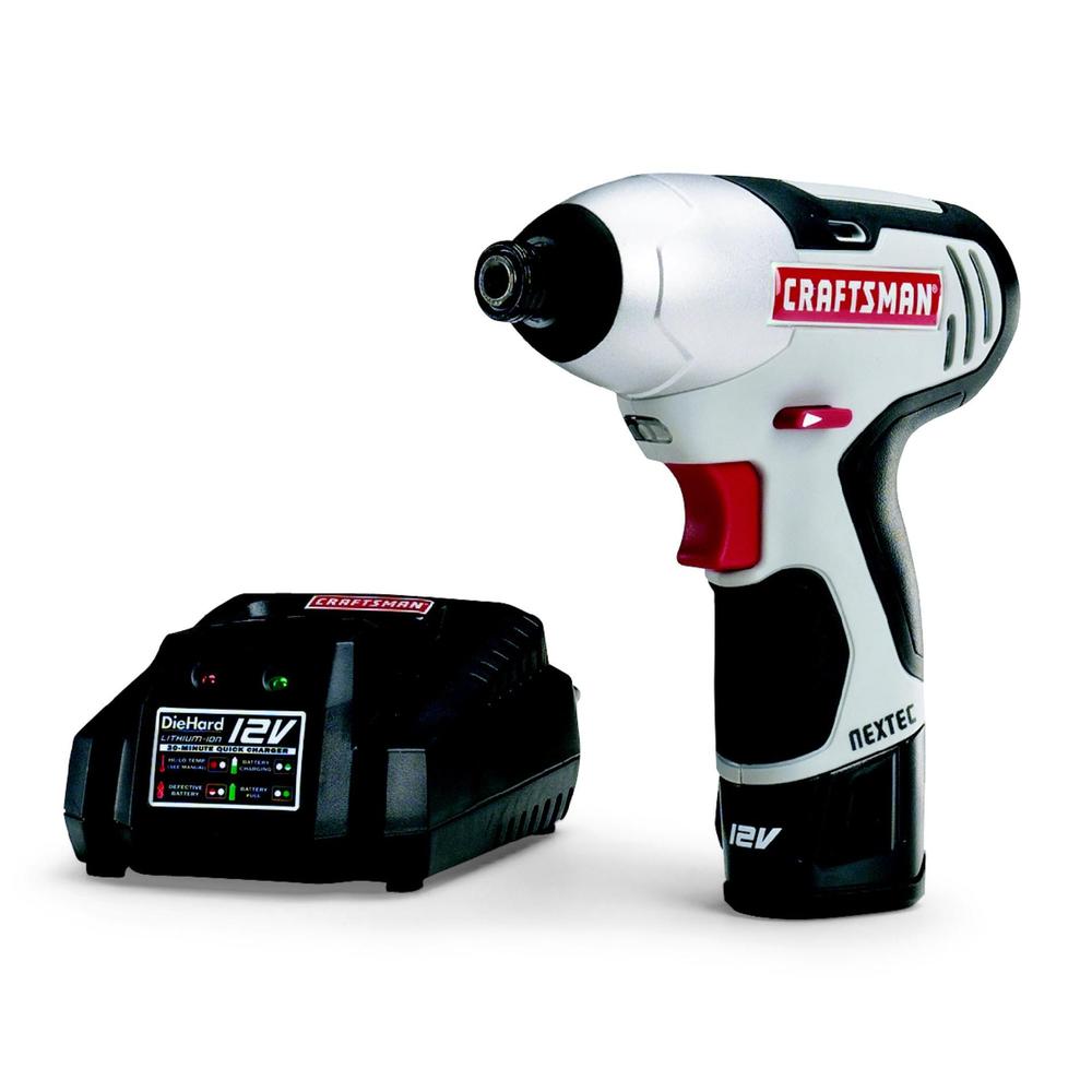 Craftsman Impact Driver Nextec 12 V Power Cordless Compact 1/4" w