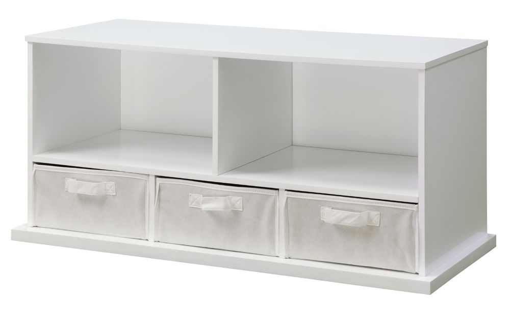 Badger Basket Shelf Storage Cubby with Three Baskets - White at Kmart.com