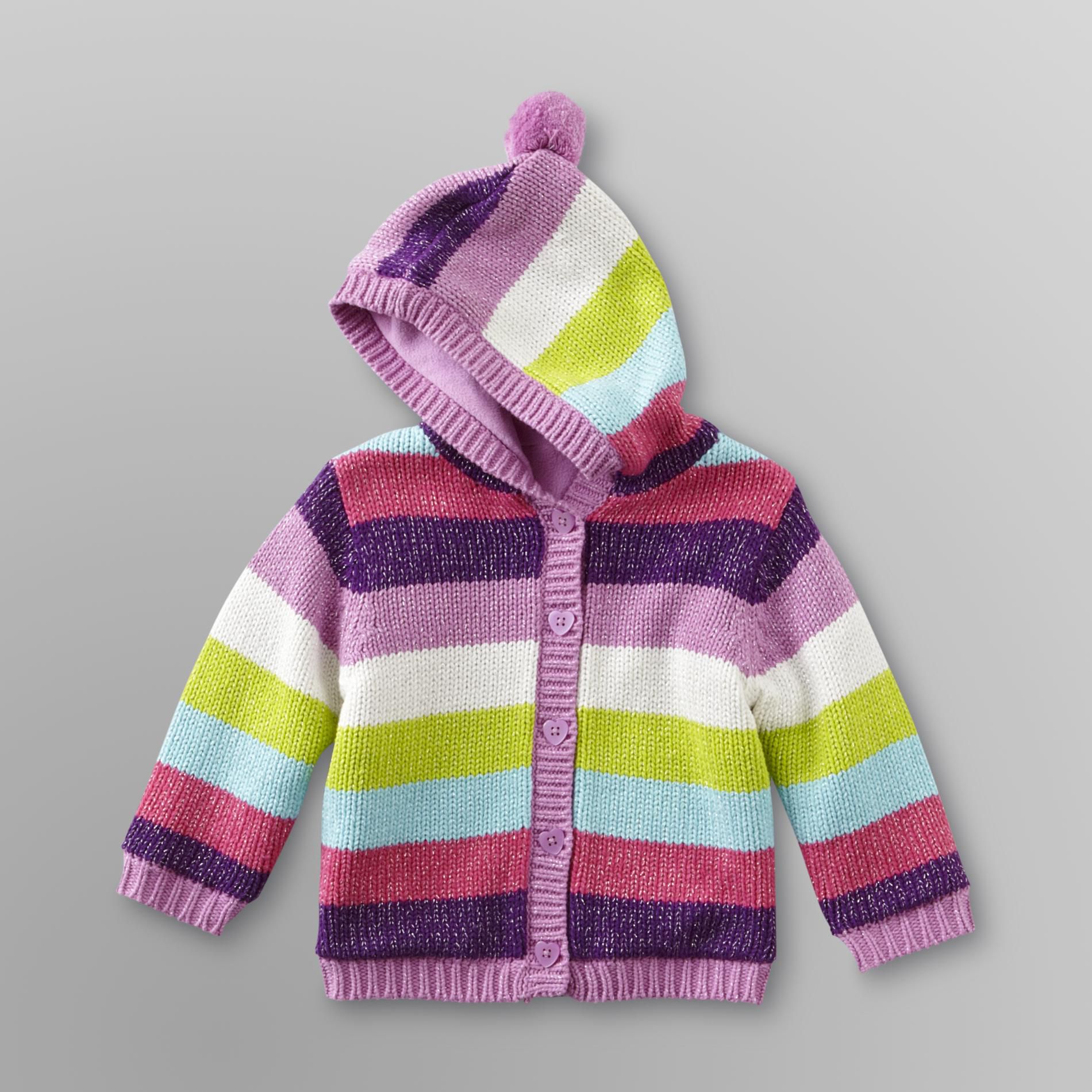 WonderKids Infant & Toddler Girl's Striped Hooded Sweater at Kmart.com