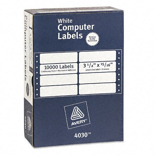 Avery Dot Matrix Printer White Mailing Labels