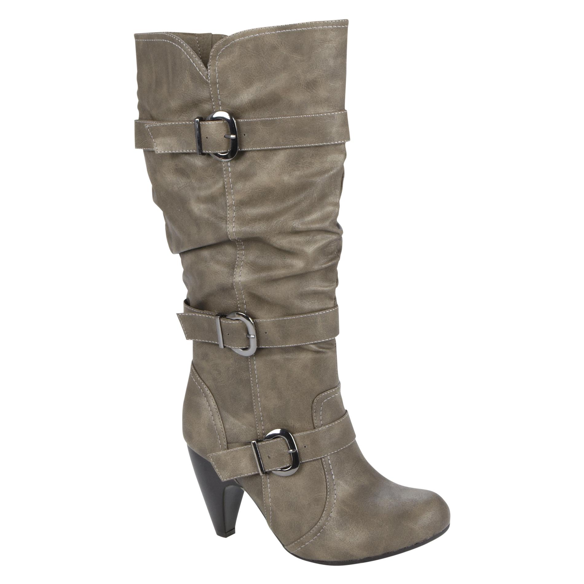 Bongo Women's Seda Buckle Fashion Boot - Grey at Kmart.com