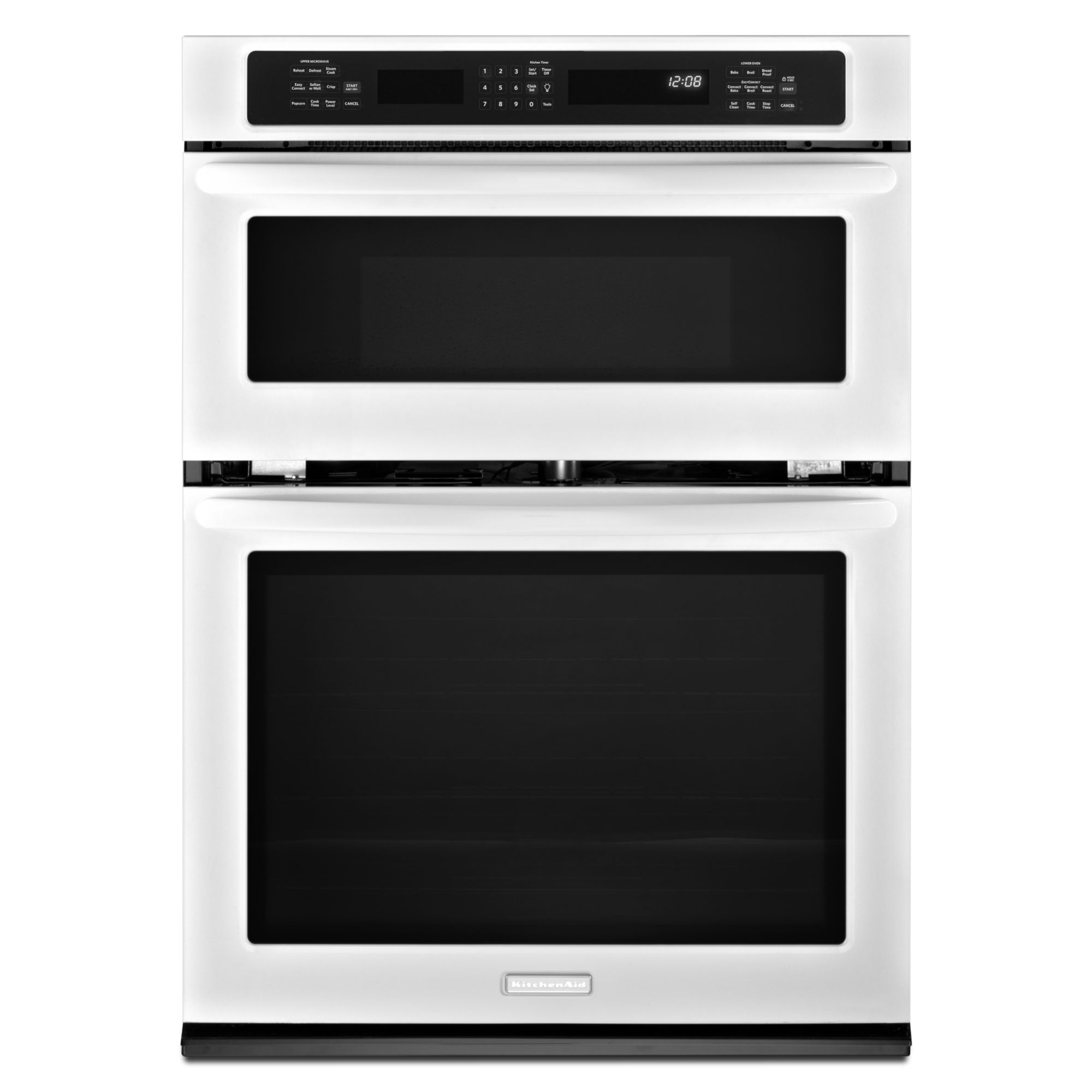 KitchenAid 27 Built-In Combination Wall Oven w/ Even-Heat True Convection Lower Oven - White