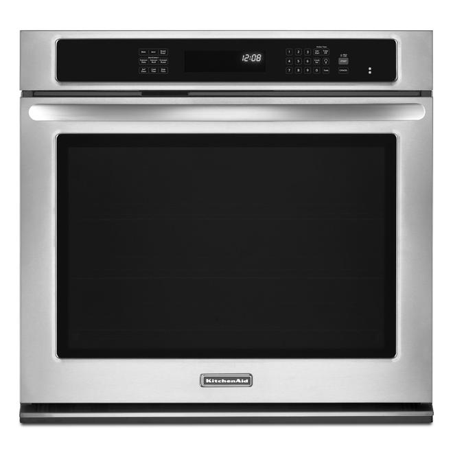 KitchenAid KEBS109BSS 30" Builtin Single Wall Oven with EvenHeat