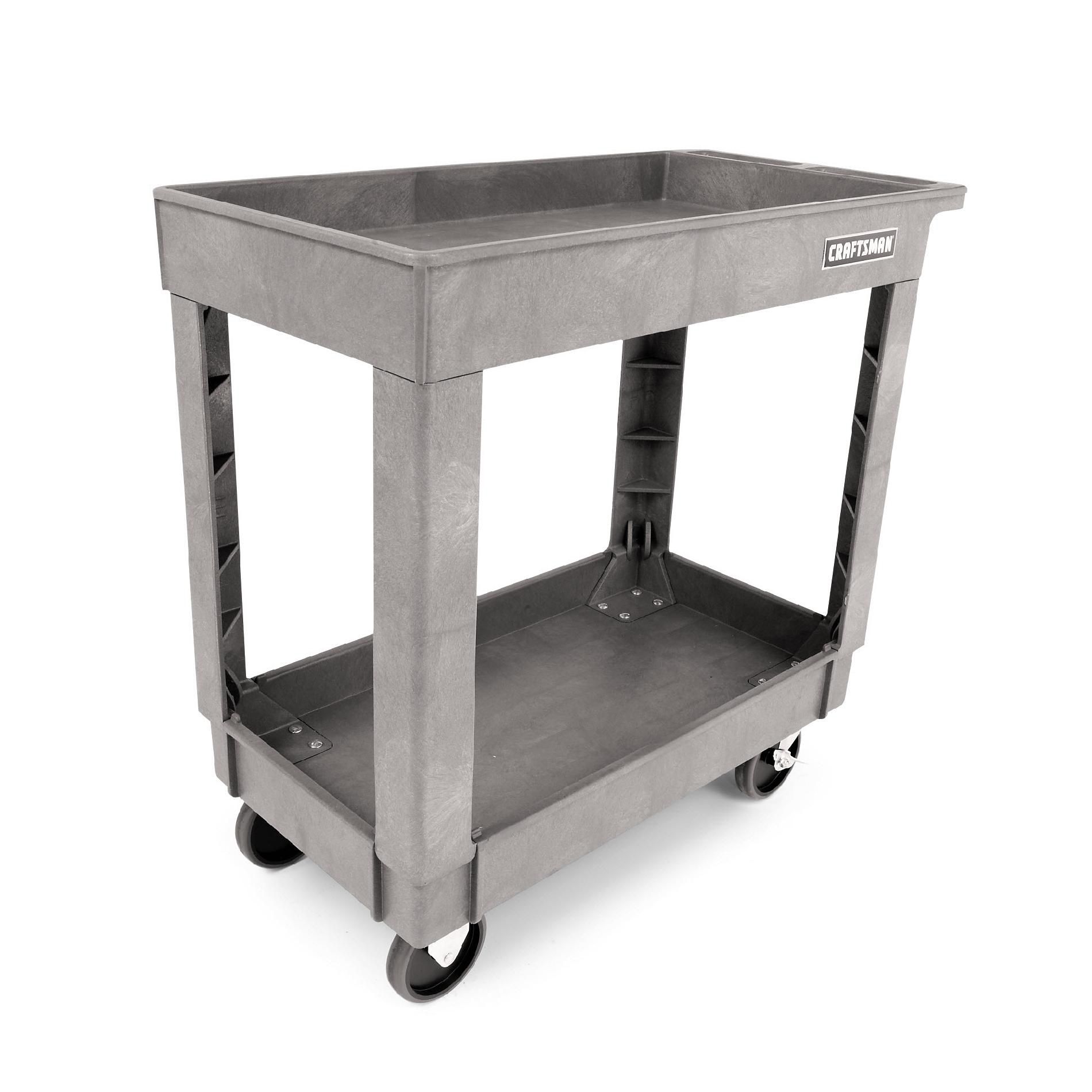 Craftsman 341/2" 2Shelf HeavyDuty Plastic Utility Cart Free Shipping