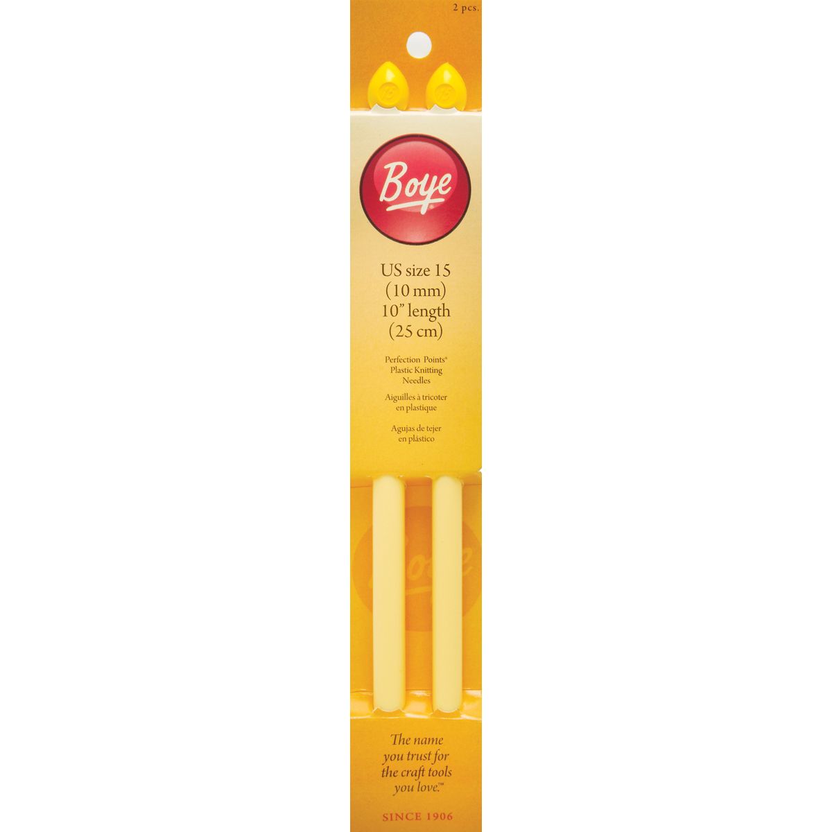 Boye Single Point Plastic Knitting Needles 10" Size 15 at Kmart.com