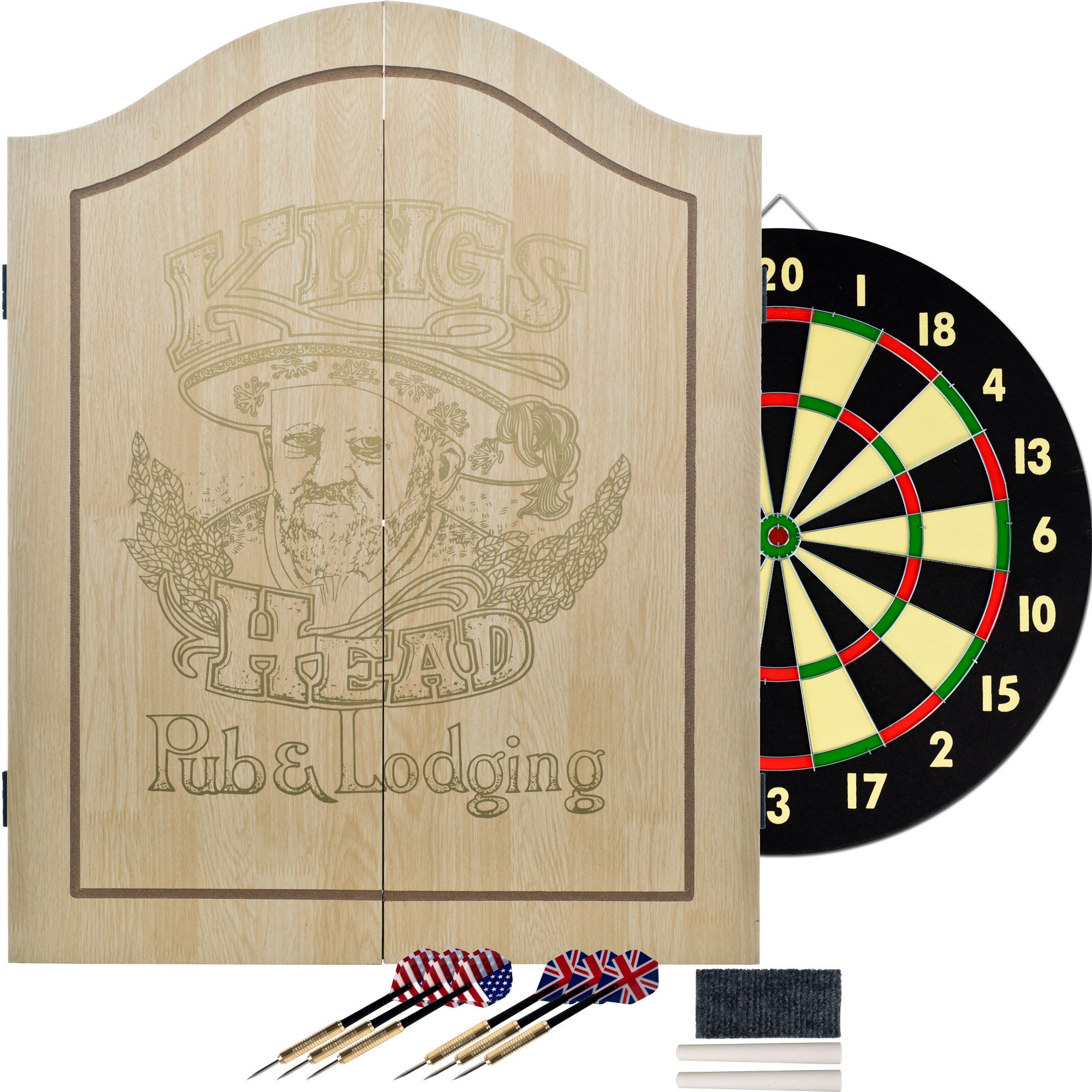 TGT King's Head Value Dartboard Set - Light Wood at Sears.com