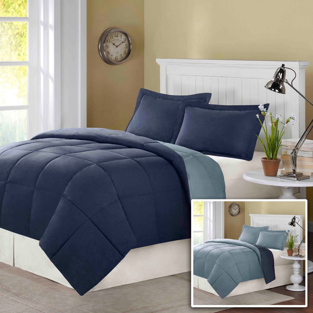 Comfort Classics Billings Comforter Mini Set in Navy at Kmart.com