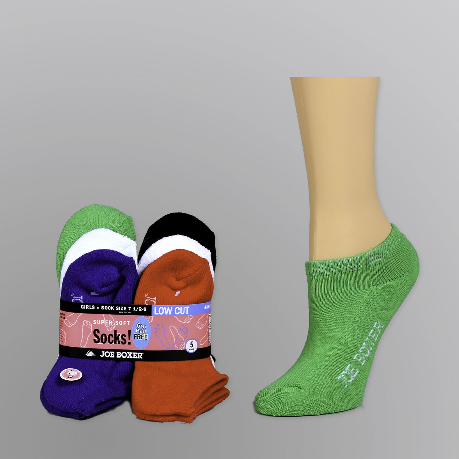 Joe Boxer Girl’s Socks 5pk Ankle Low-Cut Purple Red at Kmart.com