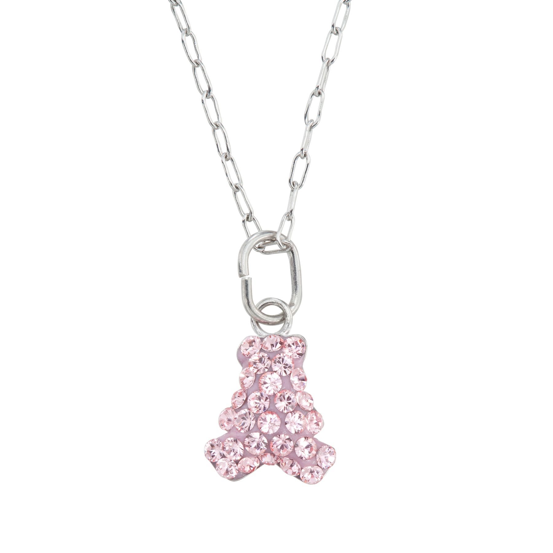 Sterling Silver Rose Crystal Teddy Bear Pendant at Kmart.com