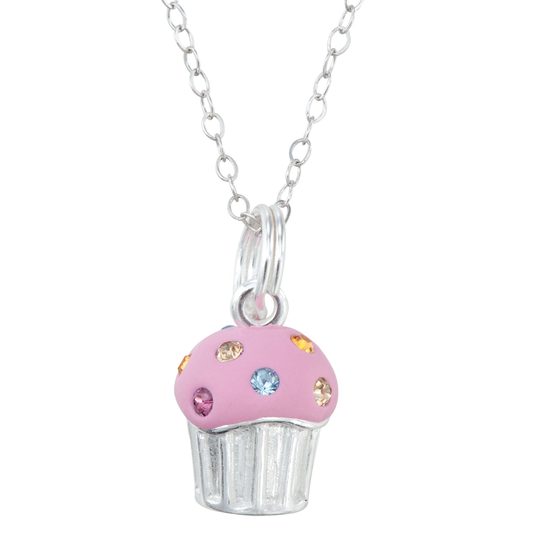 Sterling Silver Munti Color Crystal Cupcake Pendant at Kmart.com