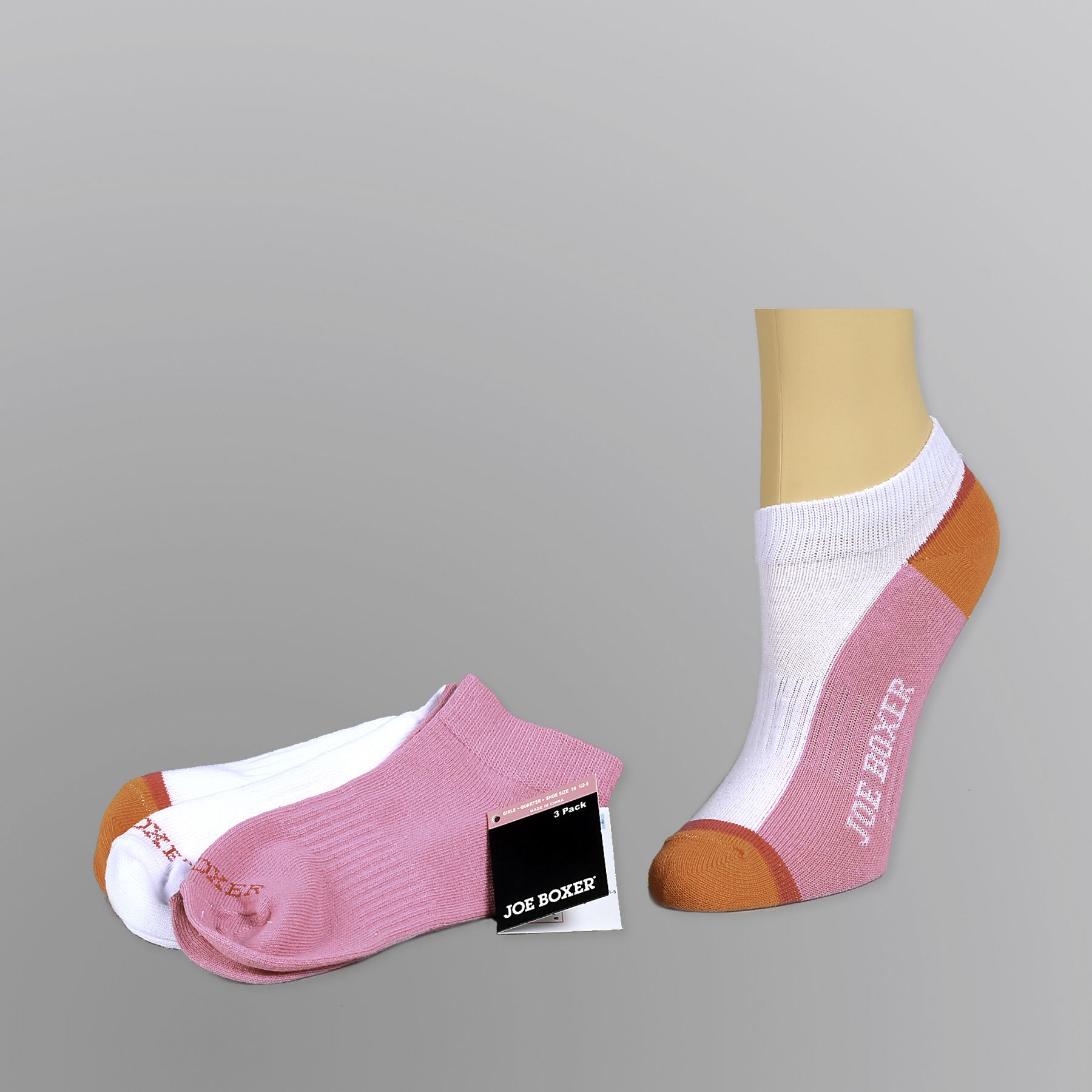 Joe Boxer Girl’s Socks 3pk Quarter Block at Kmart.com