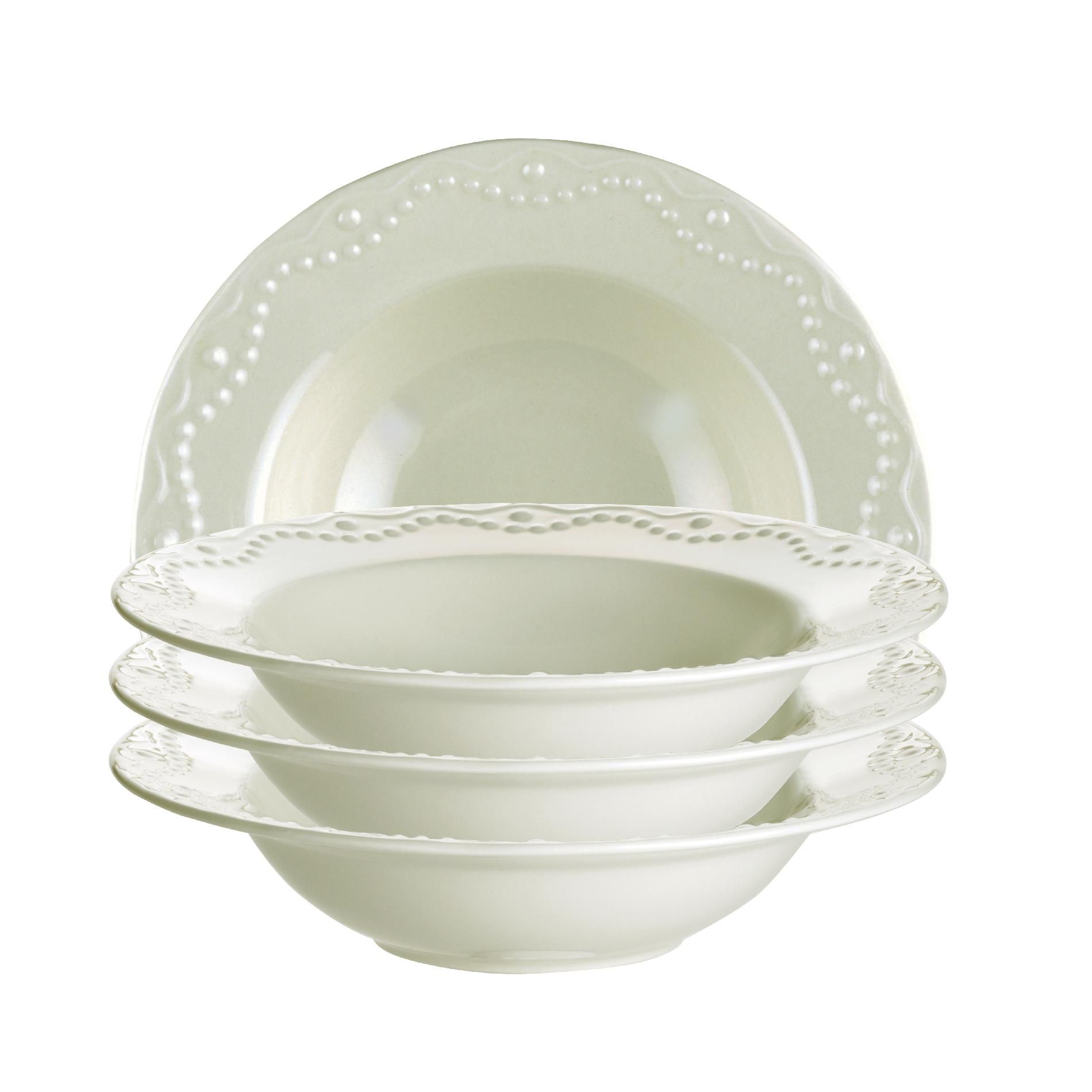 Paula Deen Dinnerware, Whitaker 4-Piece Soup Bowls, White, 9-Inch at Kmart.com