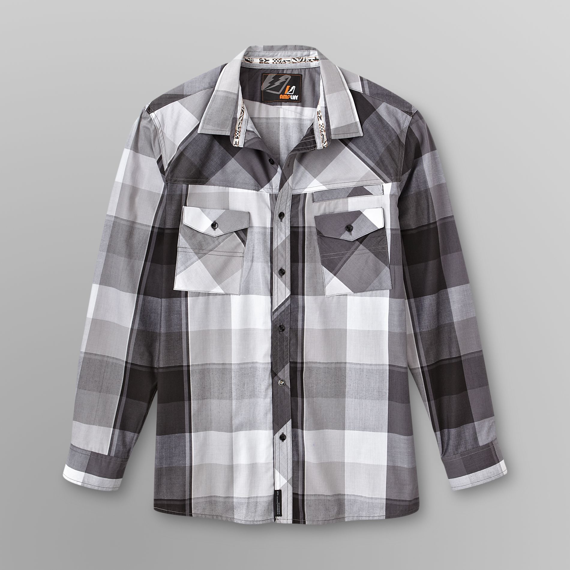 Young Men's Angled Seam Shirt - Plaid
