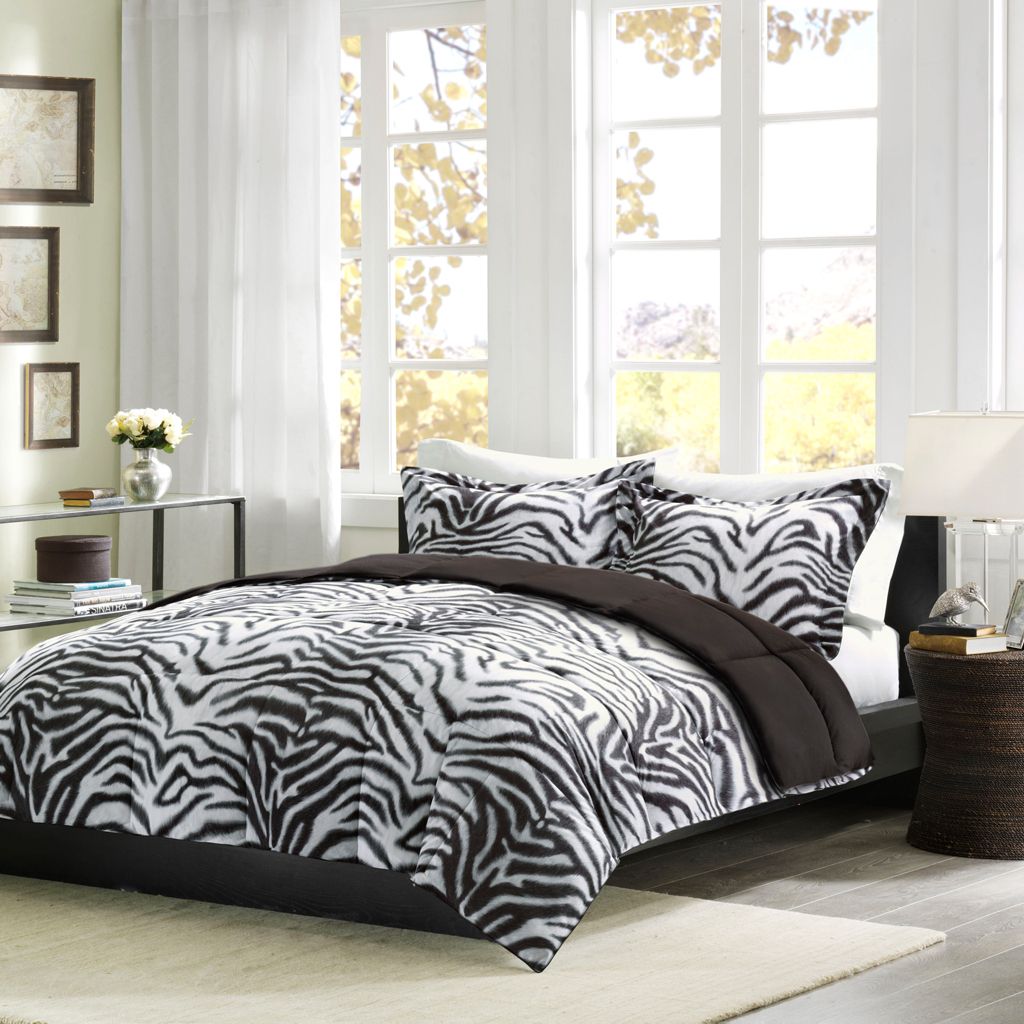 Cozy Nights Zebra Down Alternative Mini Comforter Set at Kmart.com