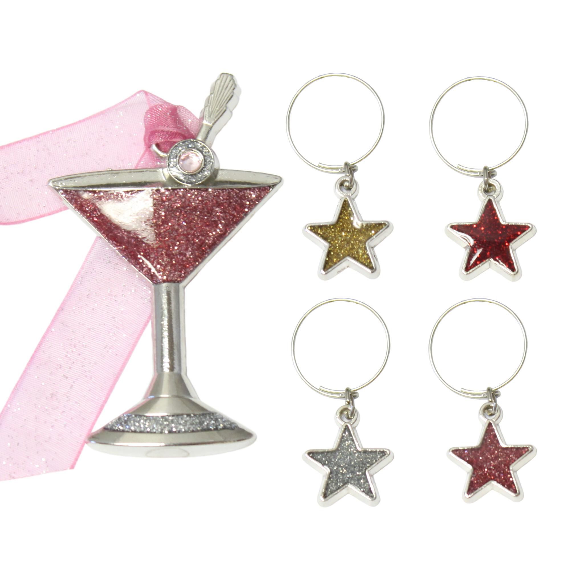 Ladies Night Out Martini Glass Ornament and Drink Charms Set at Kmart.com