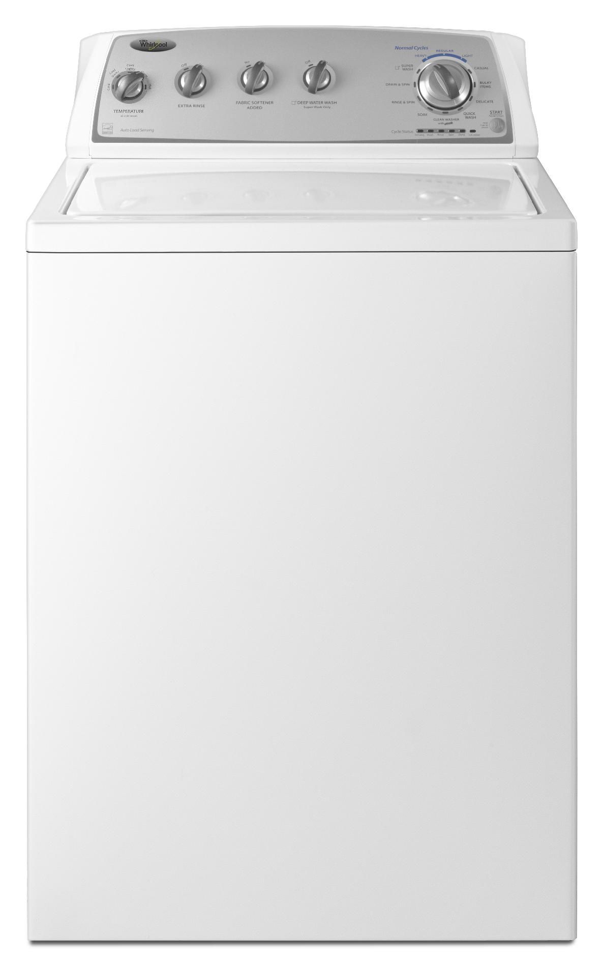 Whirlpool 3.4 cu. ft. Top-Load Washer w/ Xtra Roll Action Plus Agitator - White
