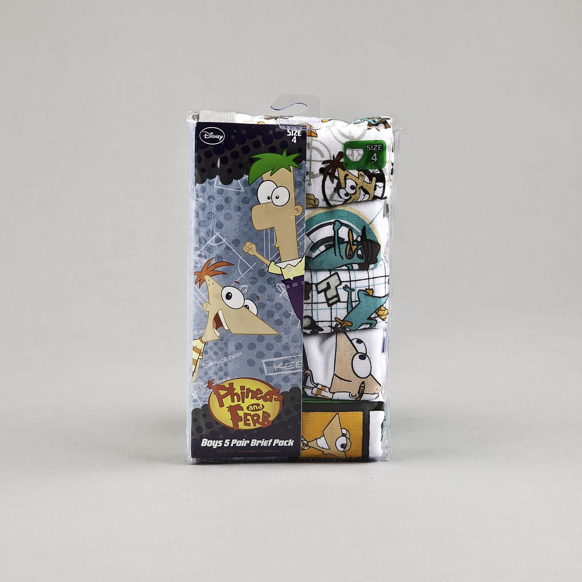 Disney Boy’s Underwear 5pk Brief Phineas and Ferb Multicolored at Kmart.com