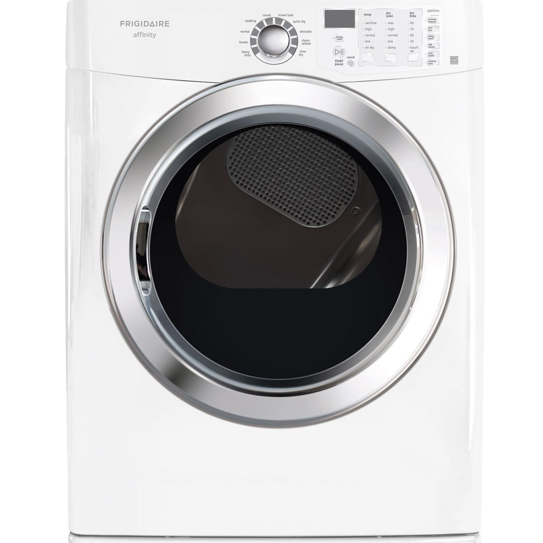 Frigidaire 7.0 cu. ft. Ready Steam™ Electric Dryer w/ Stainless Steel Drum - Classic White at Kmart.com