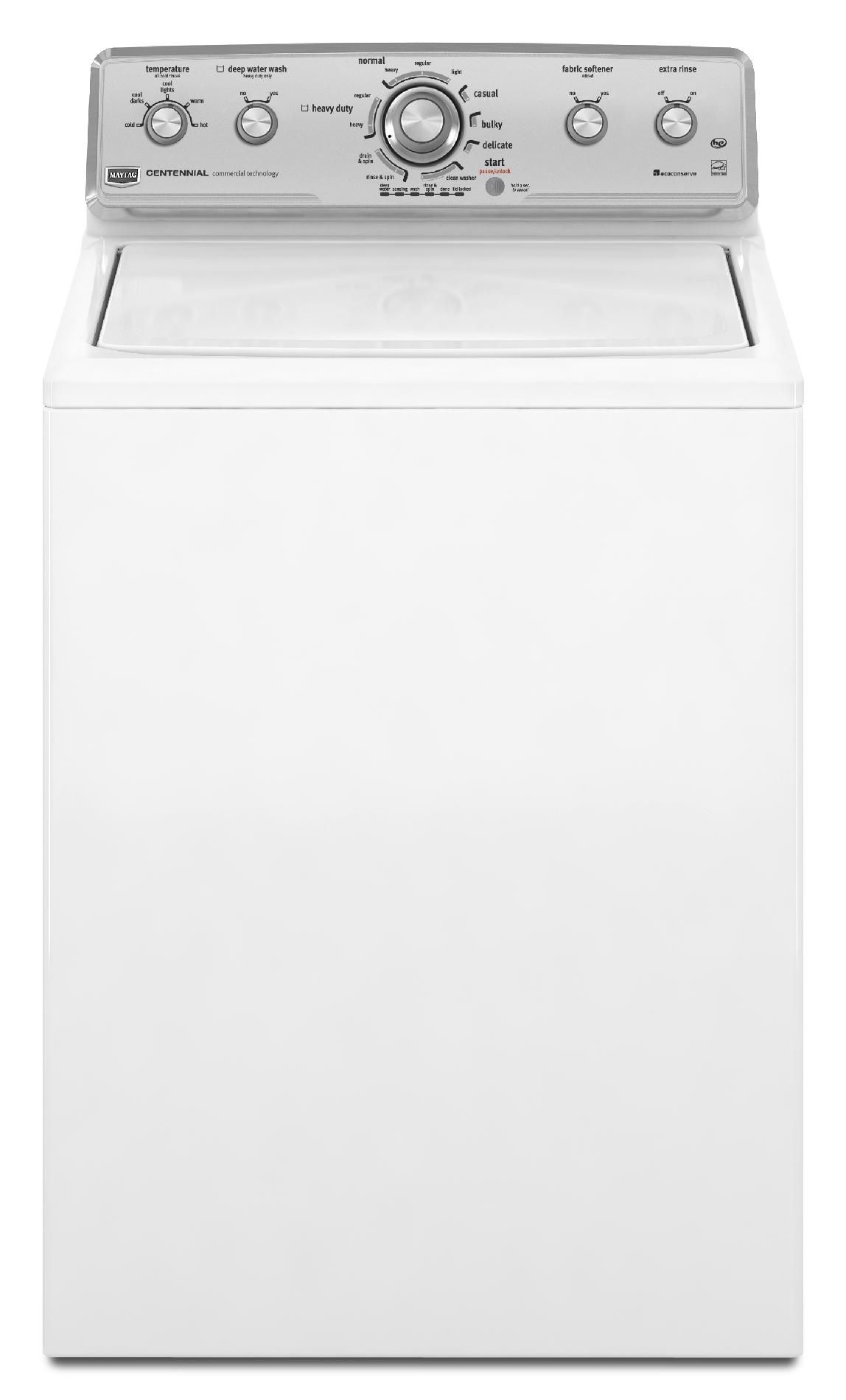 Maytag 3.4 cu. ft. Centennial Top-Load Washer w/ Deep Water Wash - White Less than 4 cu. ft.