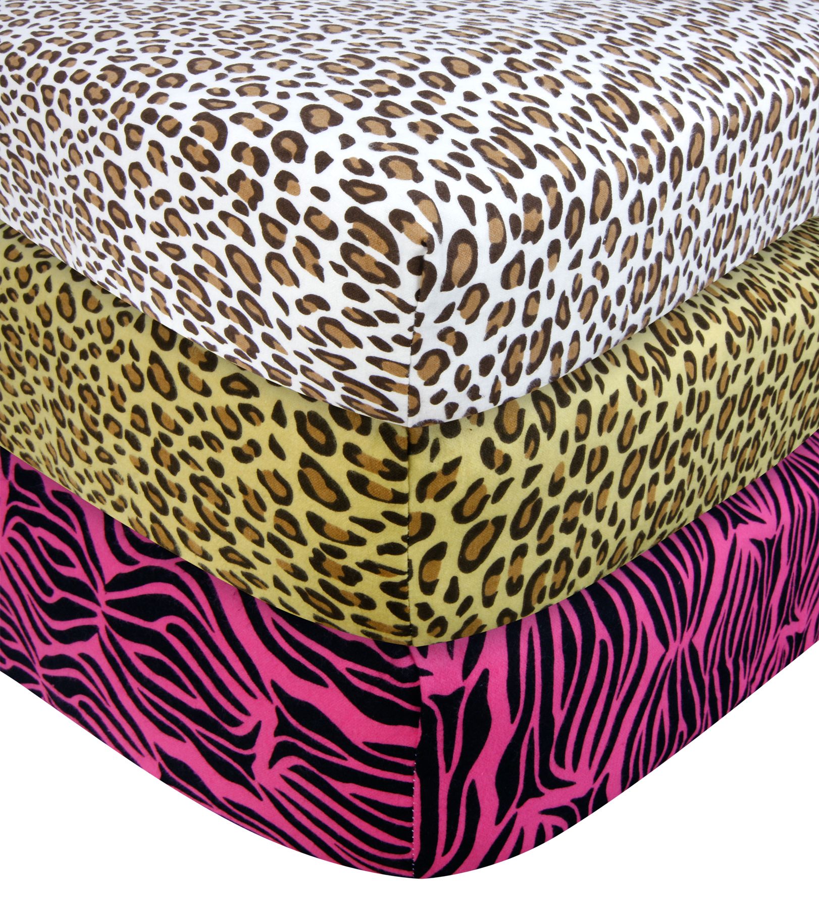 Trend-Lab 3PK Flannel Crib Sheet - Animal Prints at Kmart.com